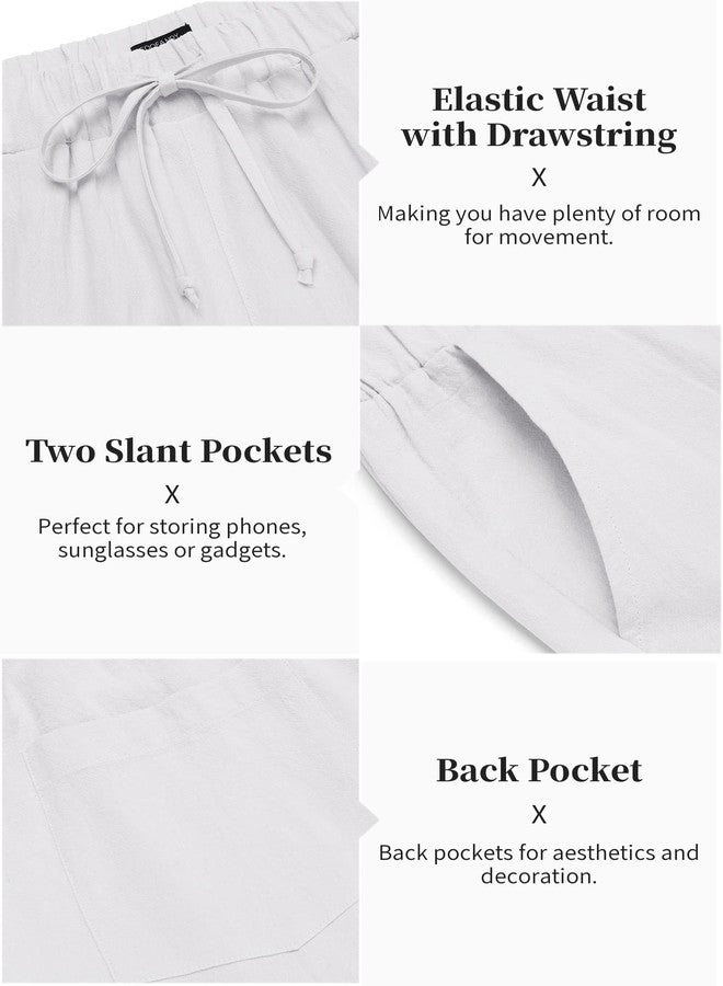COOFANDY Men's 2 Pieces Cotton Linen Set Long Sleeve Henley Shirts Casual Beach Pants With Pockets Summer Yoga Outfits - Image 5